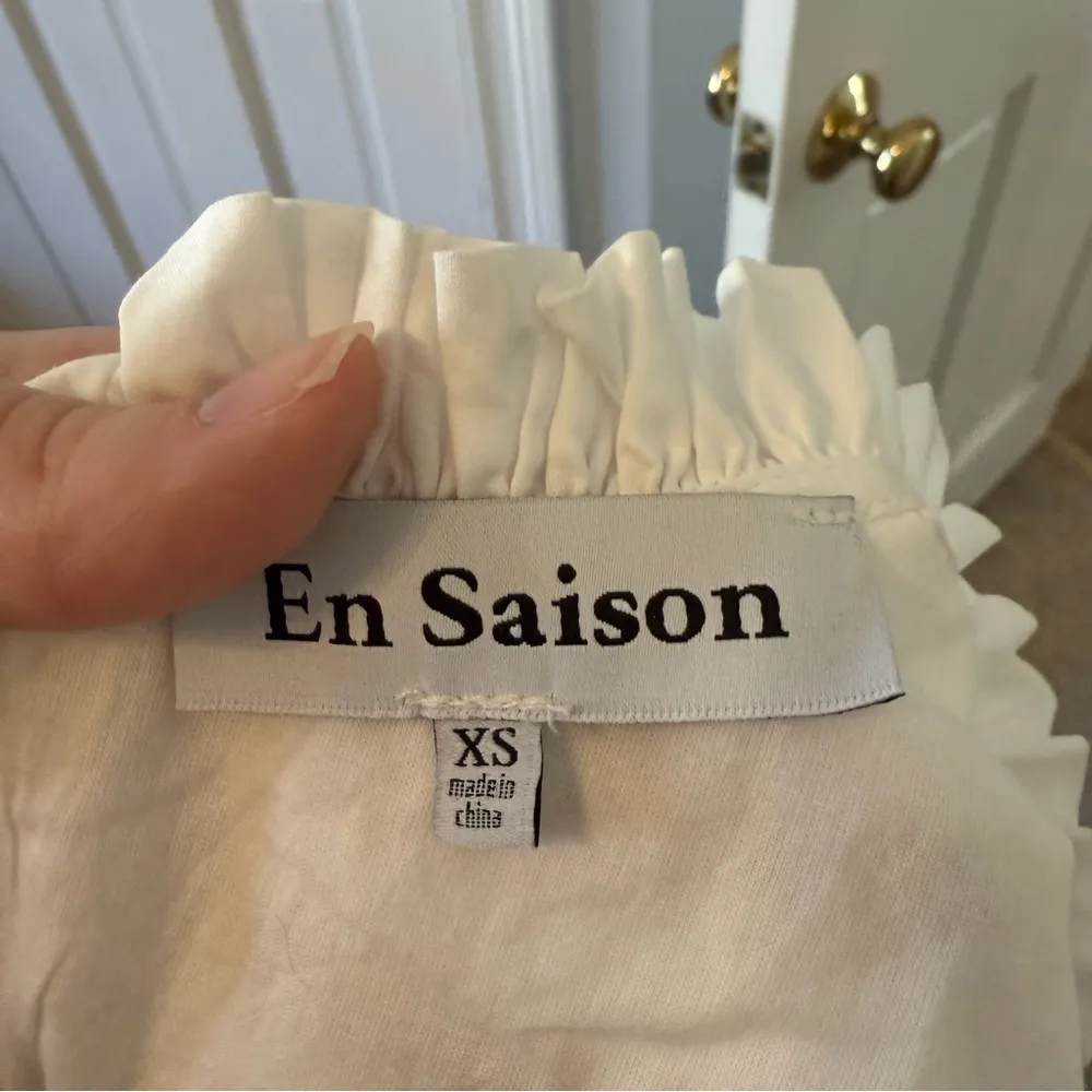 En Saison Aliza Cotton Babydoll White Minidress Size XS - Image 6