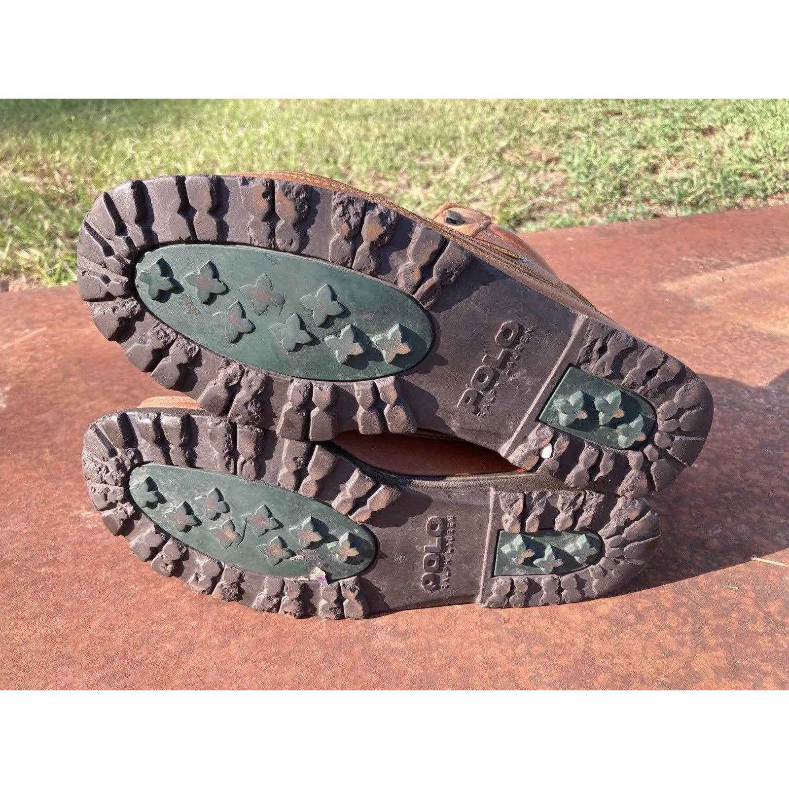 Polo Ralph Lauren Sz 8 B Ortero Hiking Mid Boots Tan Leather Womens WF4362 - Image 7