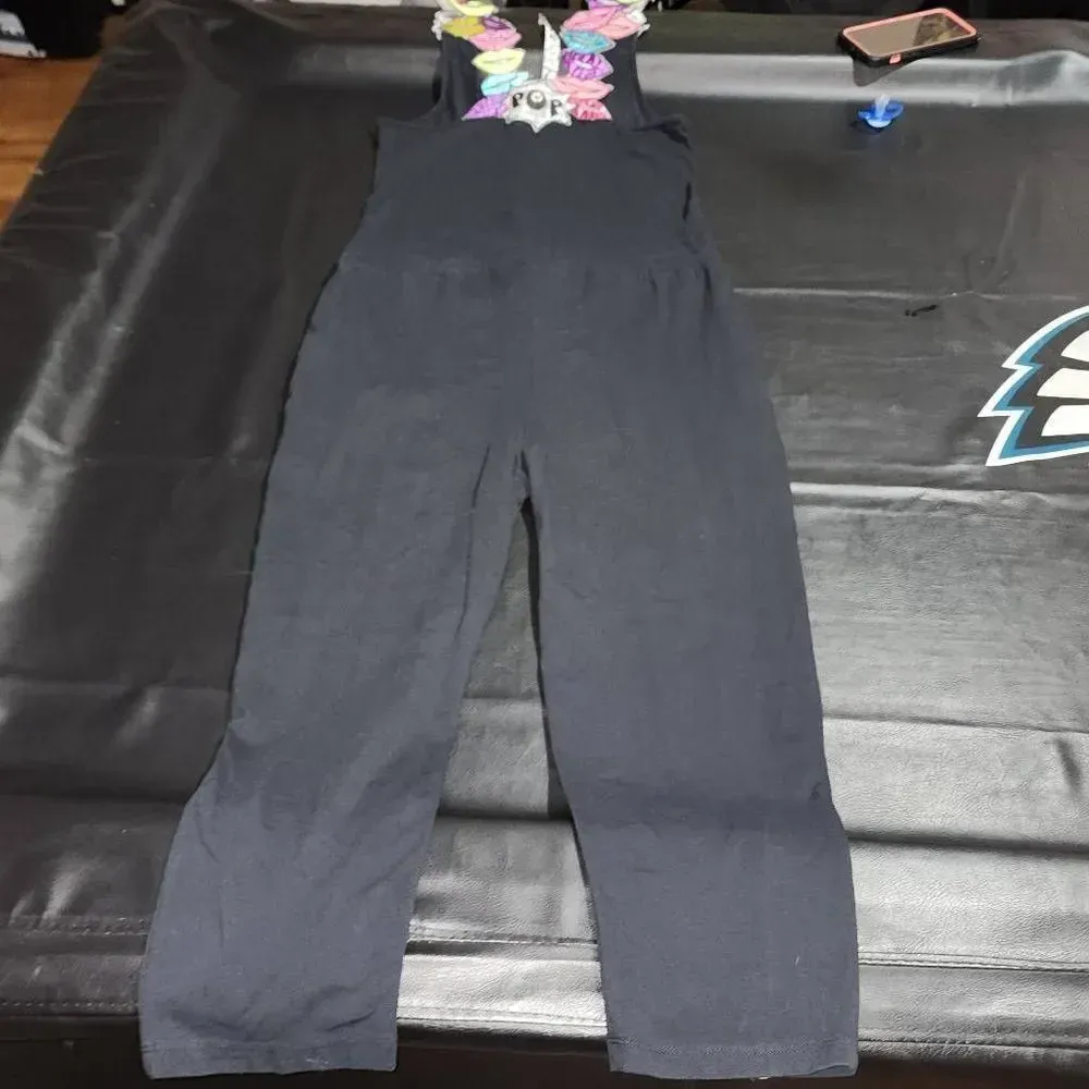 Hocus‎ Pocus Womens Black Pop Lips Black Jump Suit Comic Cartoon Medium - Image 2