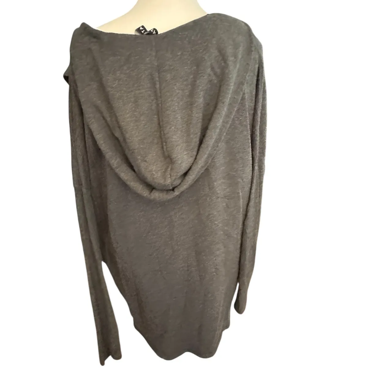 Athleta Dark Gray Long Sleeve Pull Over with Hood Small - Image 3