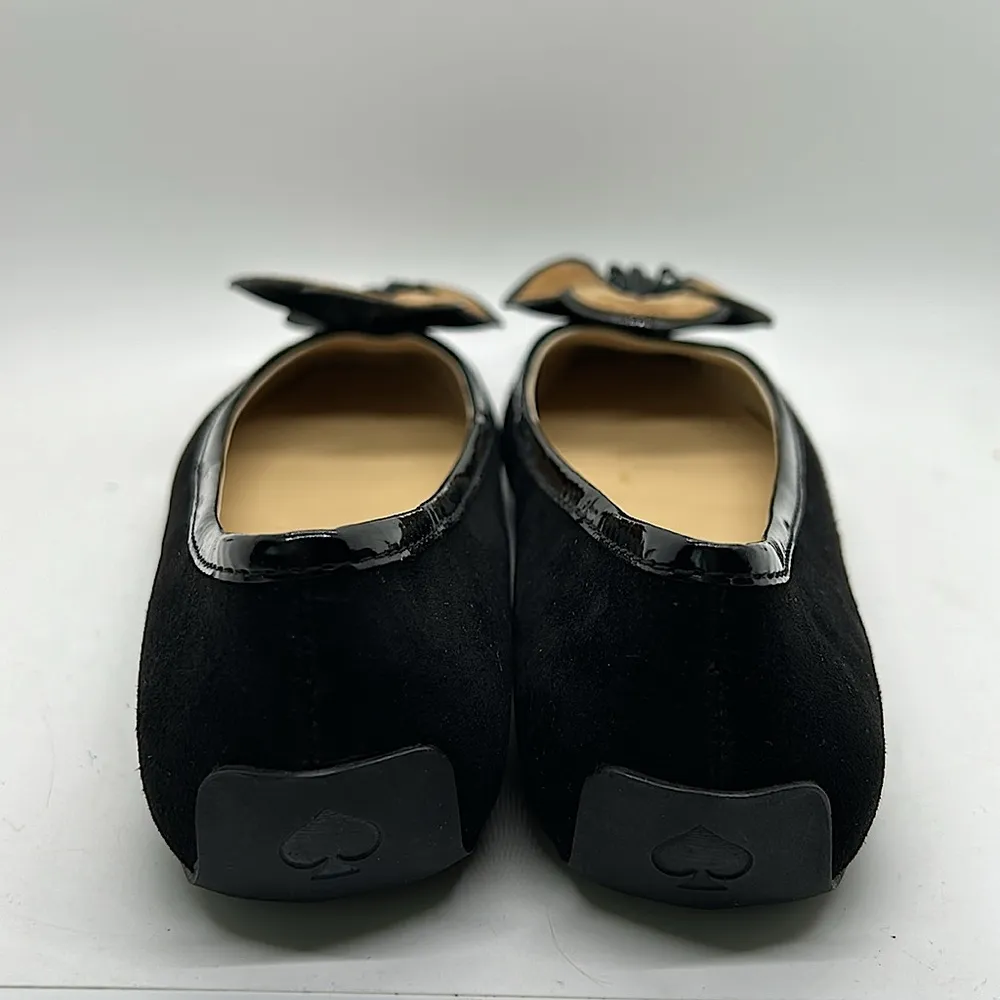 Kate Spade New York Black/Tan Suede Flower Ballet Flats Shoes **Size 6.5** 🌸🌸 - Image 5