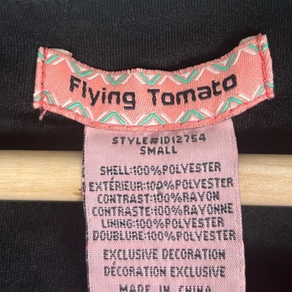 Flying Tomato Dress Womens S Multicolor V-Nerck Paisley Mini Boho Hippie Peasant - Image 5