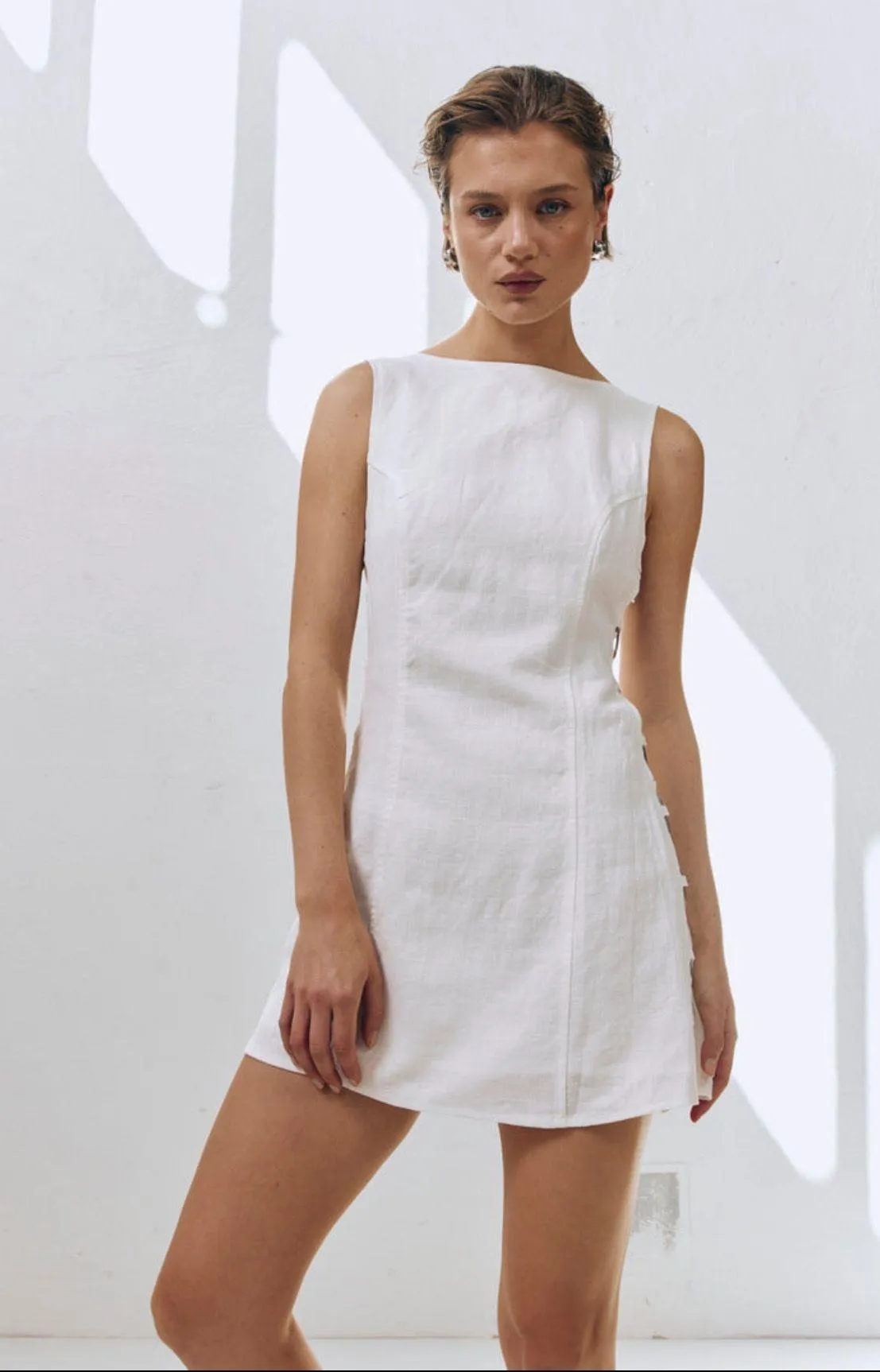 Verge Girl White Discoteca Mini Dress - Image 3