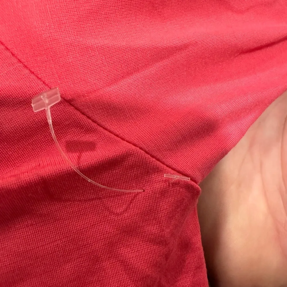 Trina Turk Isla 2 Boxy Cropped Embroidered Top‎ Watermelon Large Pink Shirt - Image 3