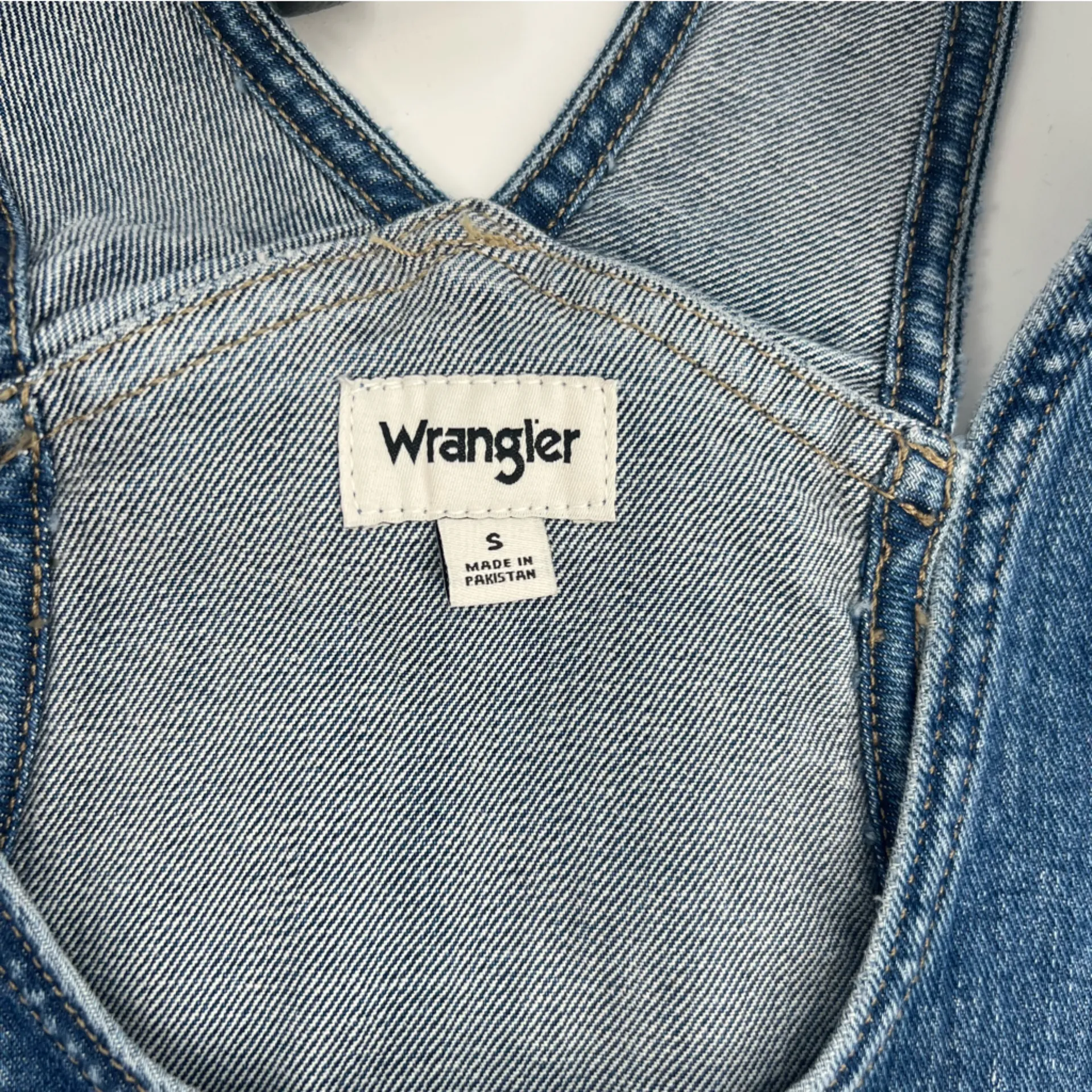 Wrangler The Denim Dress racerback buttons snap midi blue sz S - Image 4