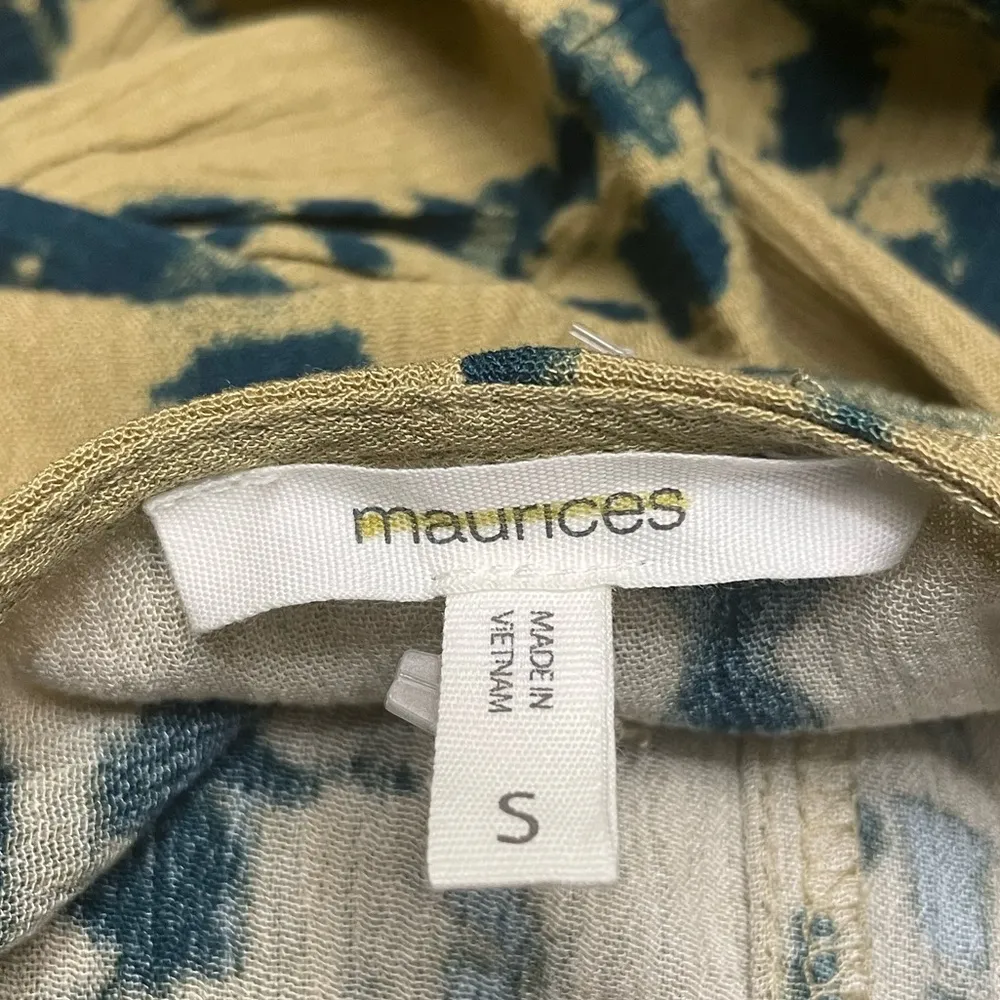 Maurices Olive Tie Dye Flutter Sleeve Kimono - Image 3