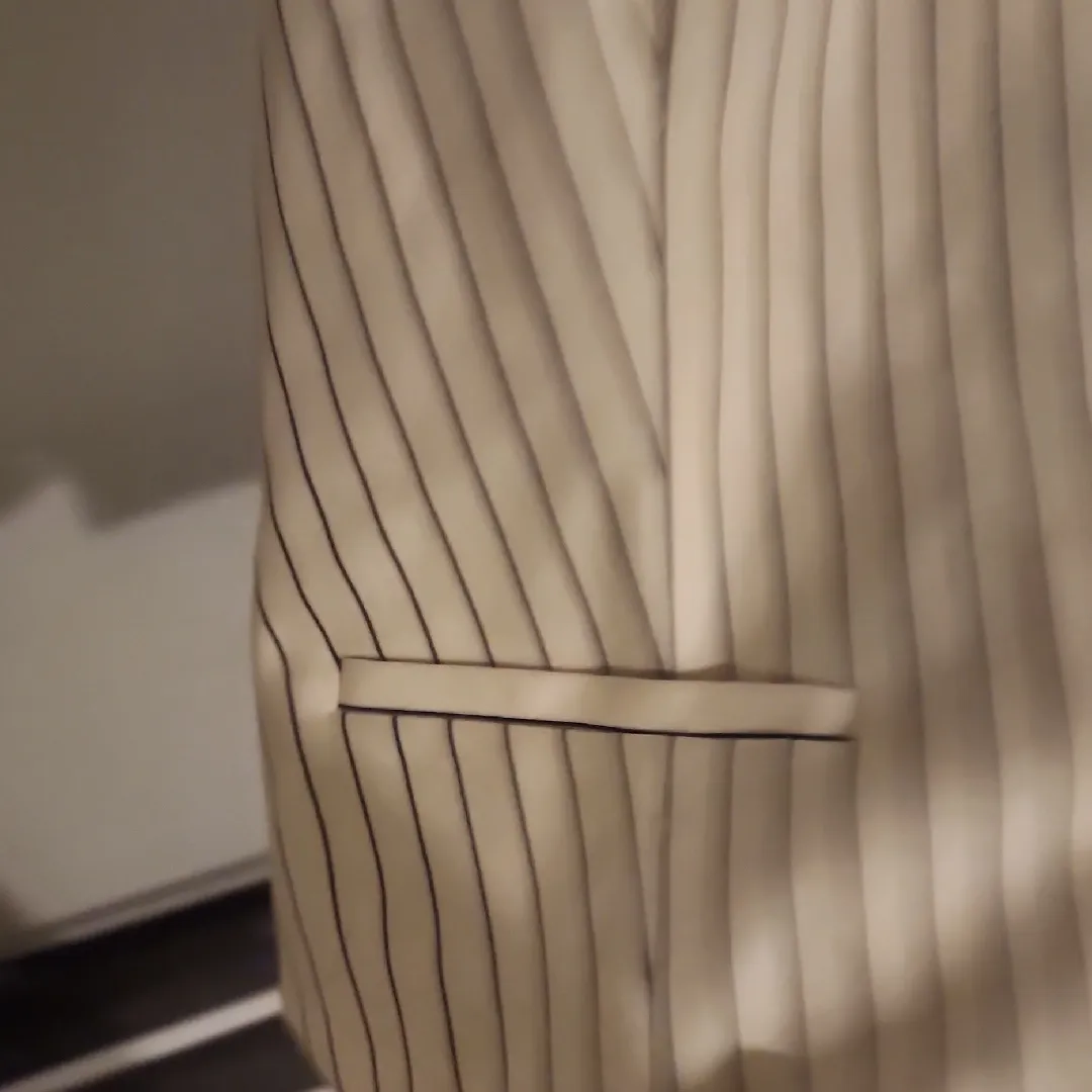 Rag & Bone White Pinstripe Priya Ponte Buttoned Vest Top Size 8 - Image 4