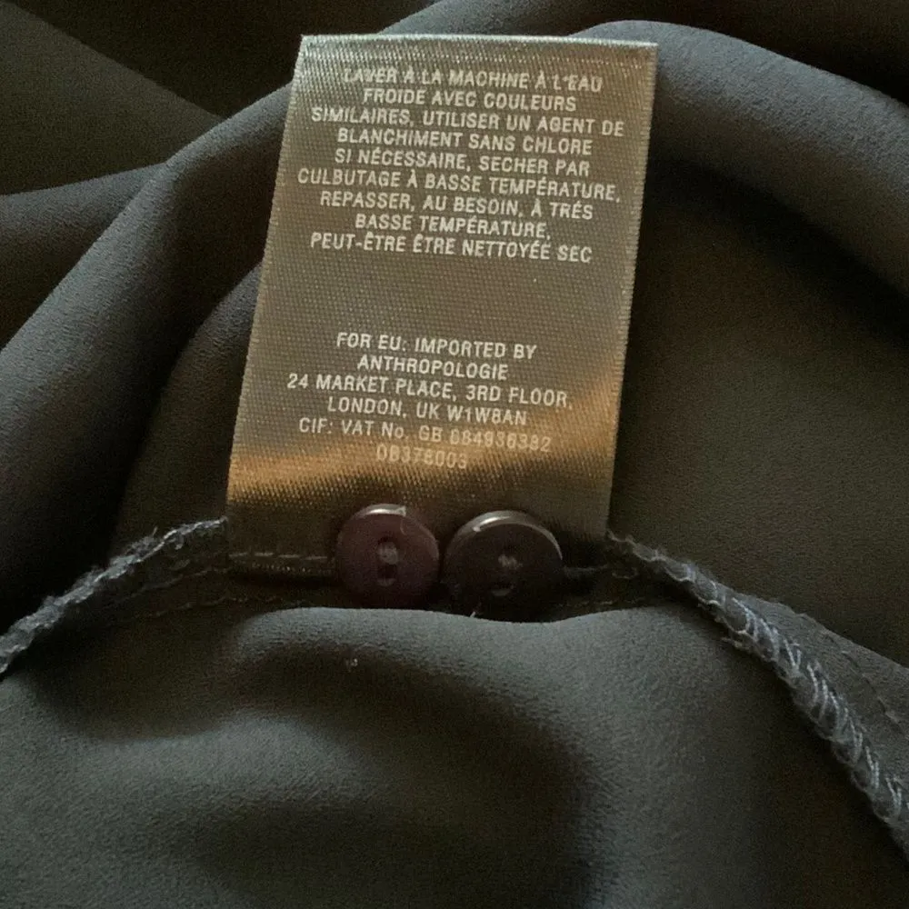 Navy Blue Anthropologie Maeve Button Pullover Top - Image 7