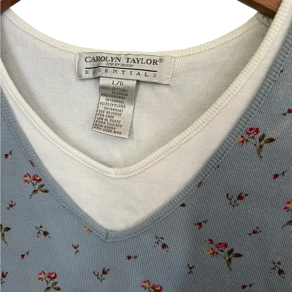 Cottagecore Carolyn Taylor Floral Layered Tank Large - Image 4