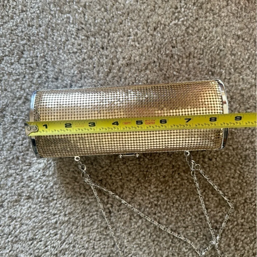 Hype Gold Disco Ball Chain Cylinder Purse - Image 8
