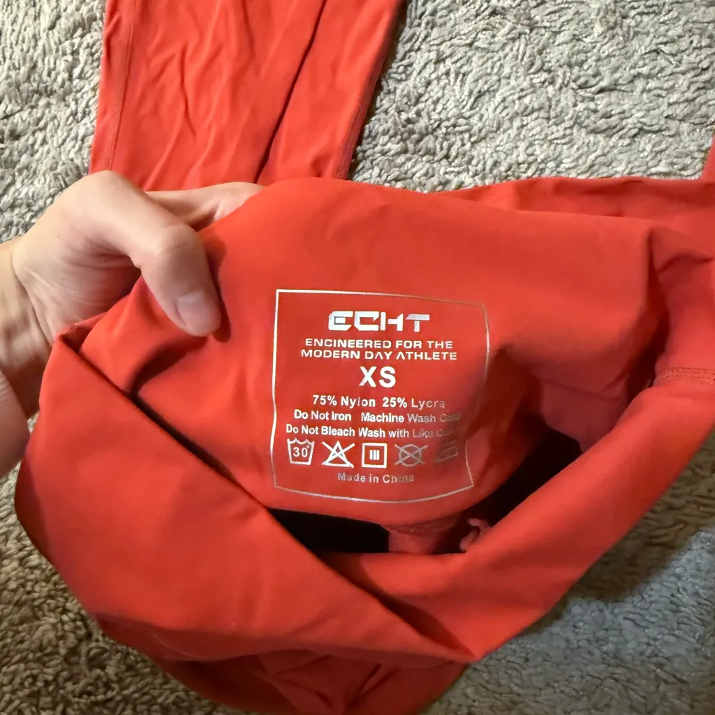 ECHT Vibrant Red Performance Leggings - Image 3