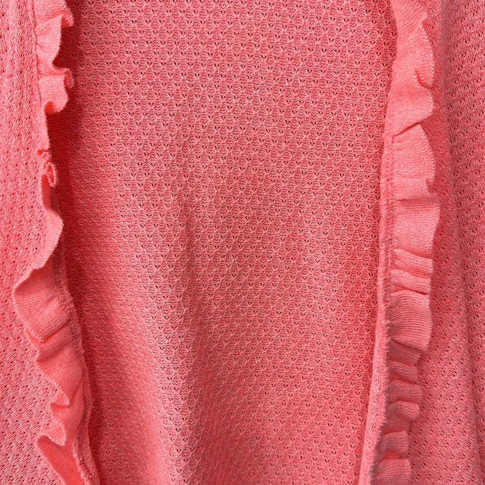 DKNY Coral Sequined Open Front Cascade Side Shrug Long Sleeve Size Small - Image 4