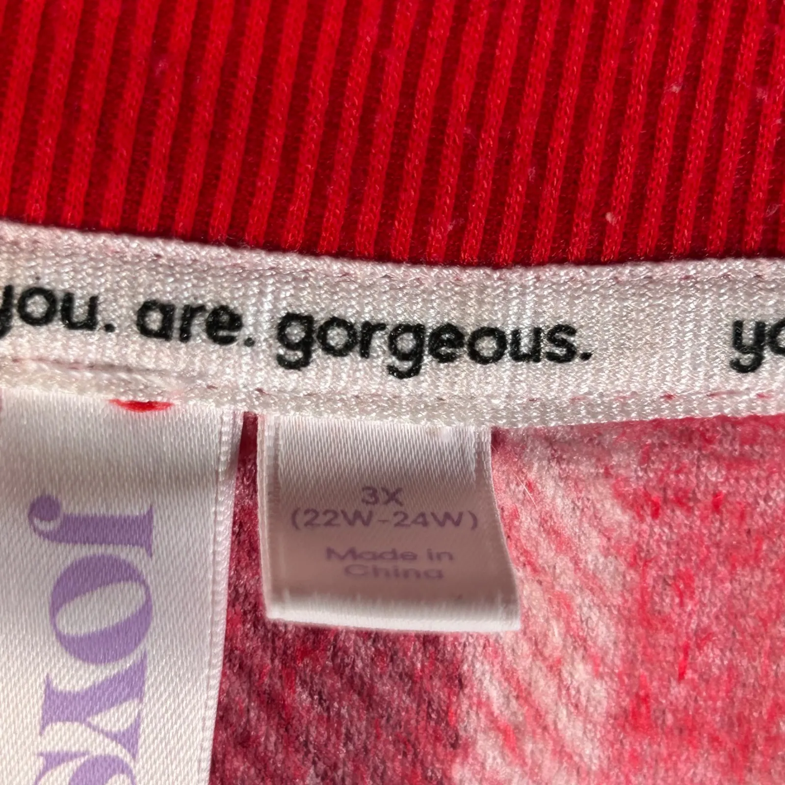 Joy Lab Women's 3X Plaid Pajama Set Long Sleeve Top Pants Red Pink Cozy - Image 10