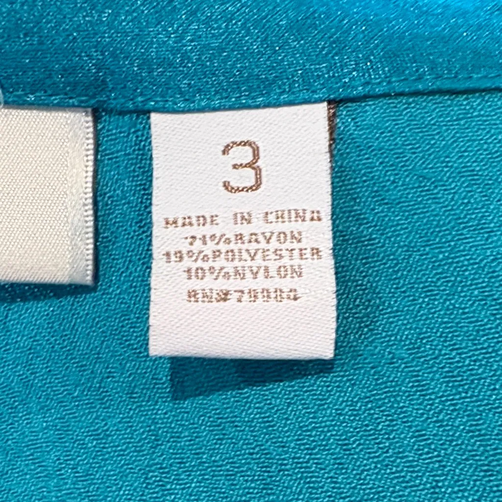 Chico's Vibrant Teal Women's Blazer - Image 4