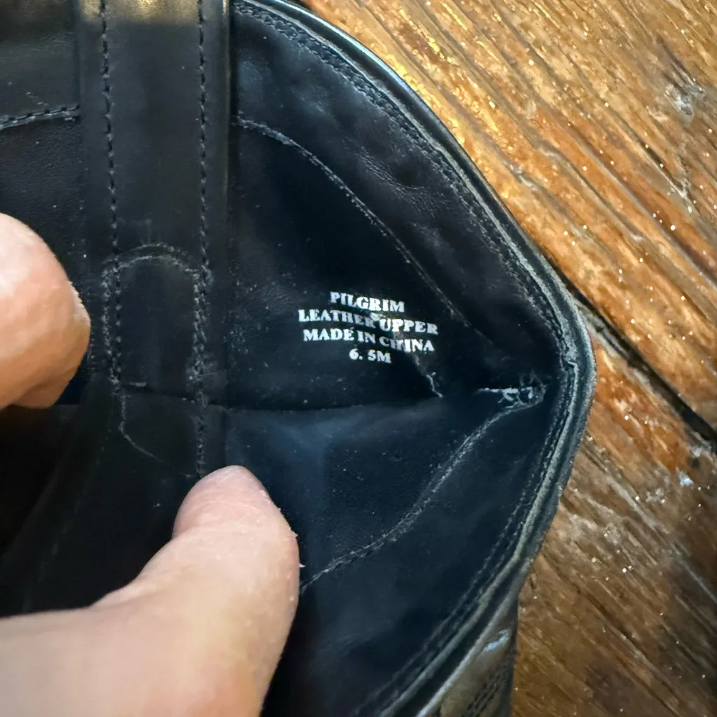 Pilgrim Black Heeled Boots Size 6.5 - Image 3