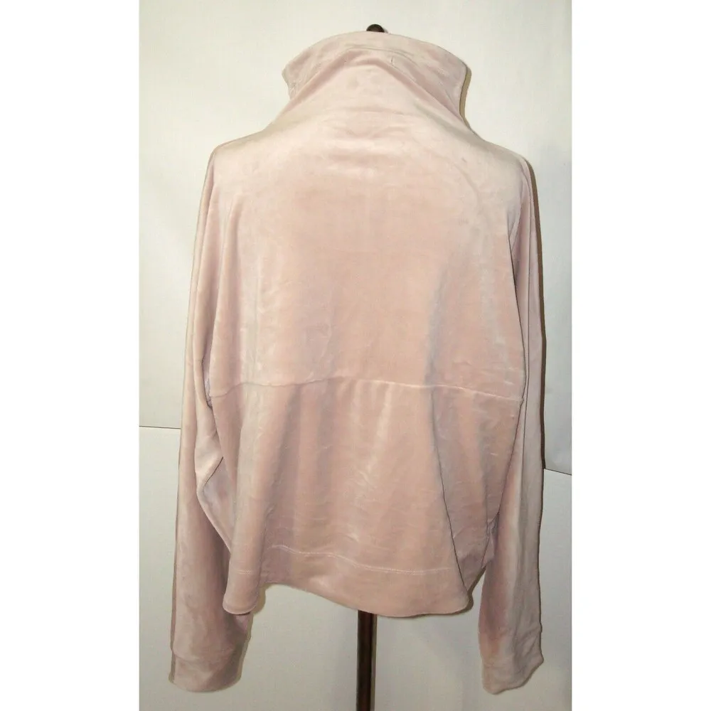 NWT Womens PrAna Yoga L Casual Top New Phoenix Pullover Velour Dovetail Pink Tan - Image 3