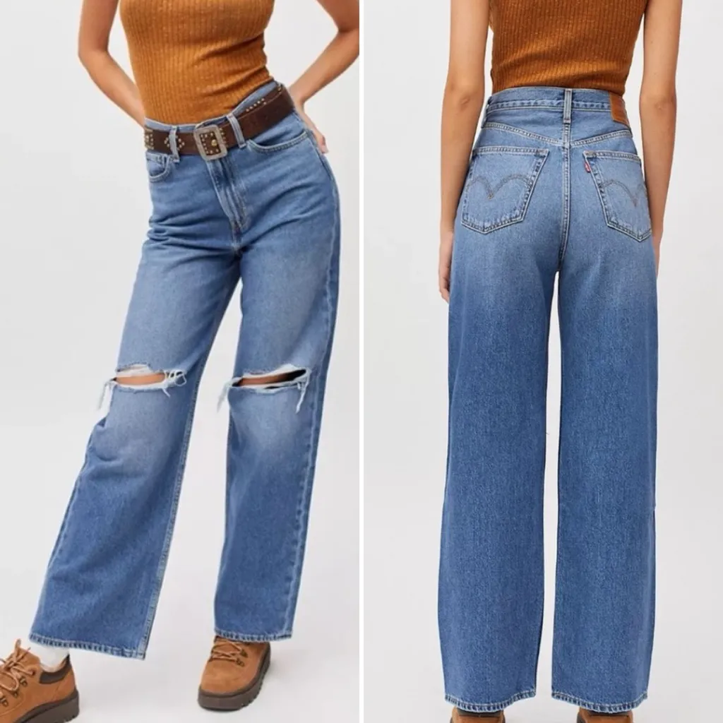 Levi's Levi’s Premium High Loose Distressed Wide Leg Jeans Size 26 - Image 2