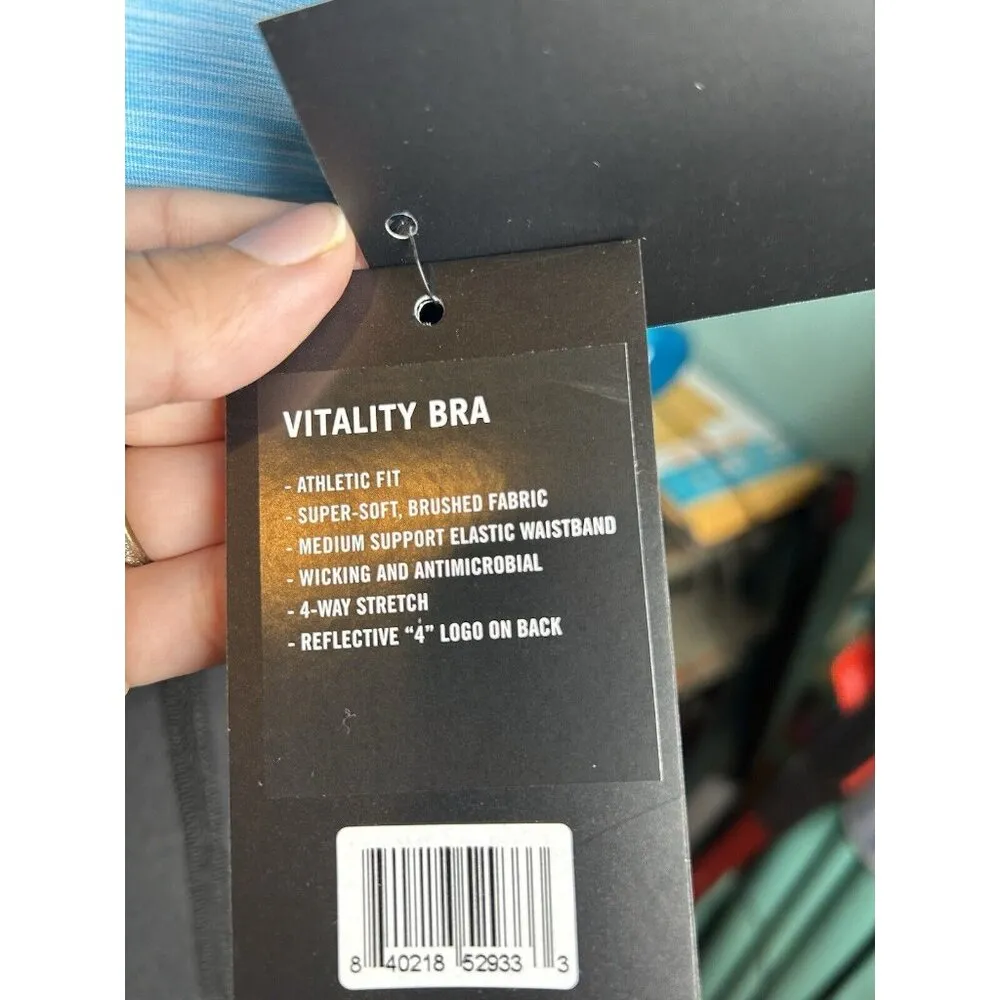 Four Laps FourLaps Vitality Sports Bra Womens Medium River Blue Space Dye NWT$54 - Image 5