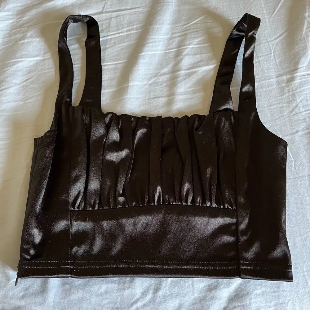 Adika Slick Satin Finish Crop Top - Image 5