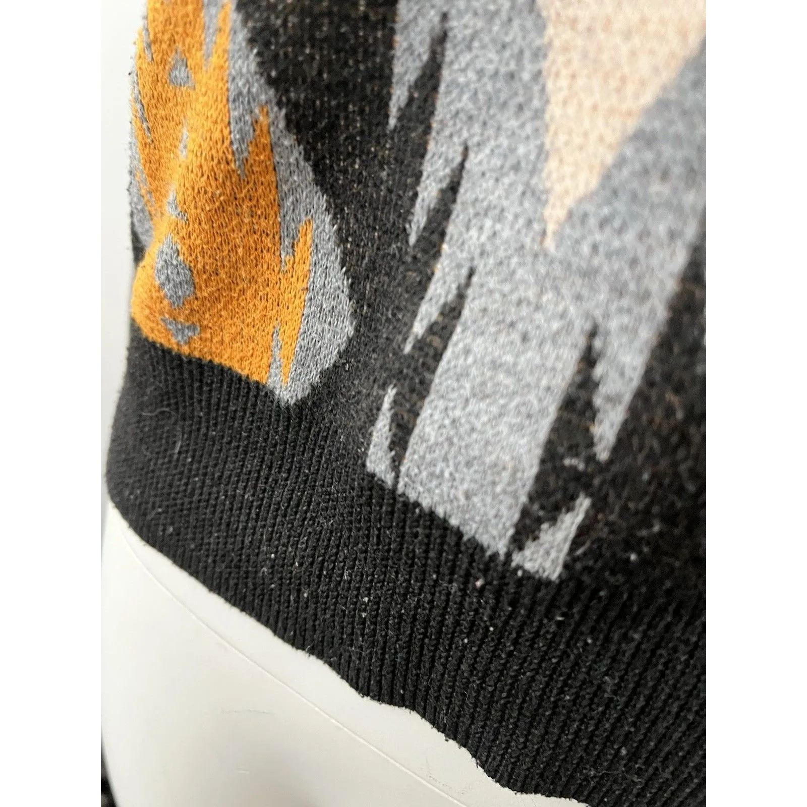 Flying Tomato Southwestern Knit Pullover Sweater S Aztec Native Geometric Blue - Image 4