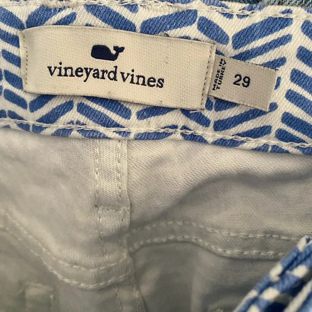 Vineyard Vines Jamie High-Rise Chevron Jean Blue White Nautical Beach Size 29 - Image 8