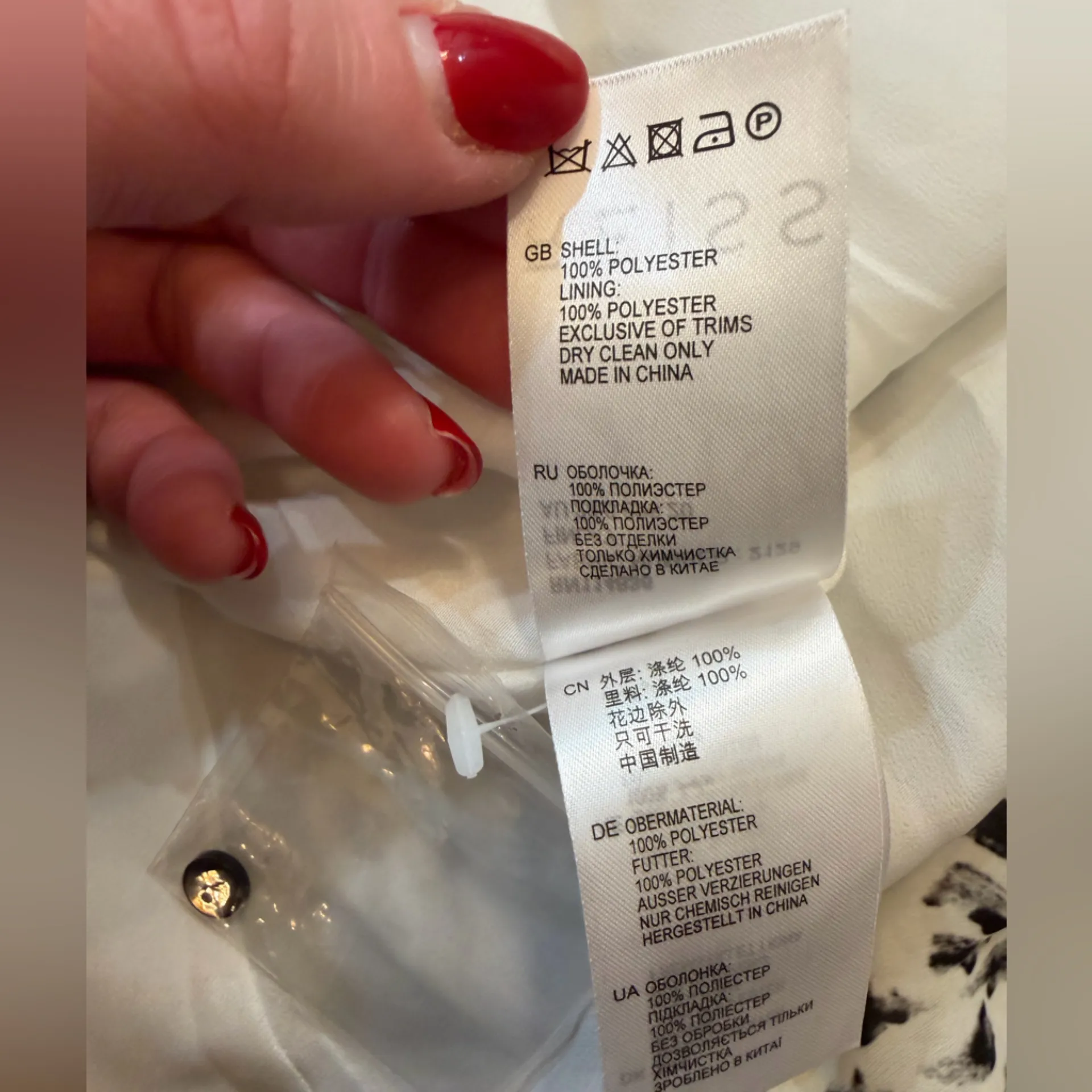 Reiss NWT Finlay Bracelet Sleeve Monochrome Abstract Print Dress - Image 6