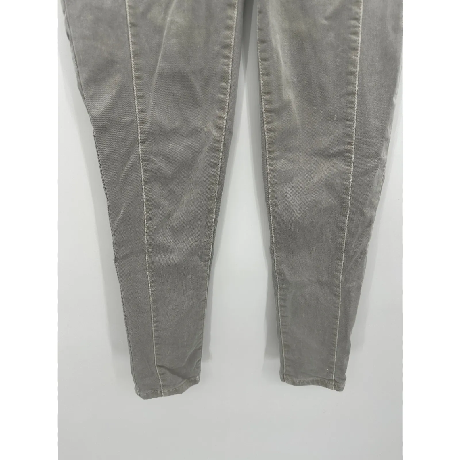 American Eagle Womens Super Hi-Rise Grey Wash Crop Jeggings Size O Short - Image 3