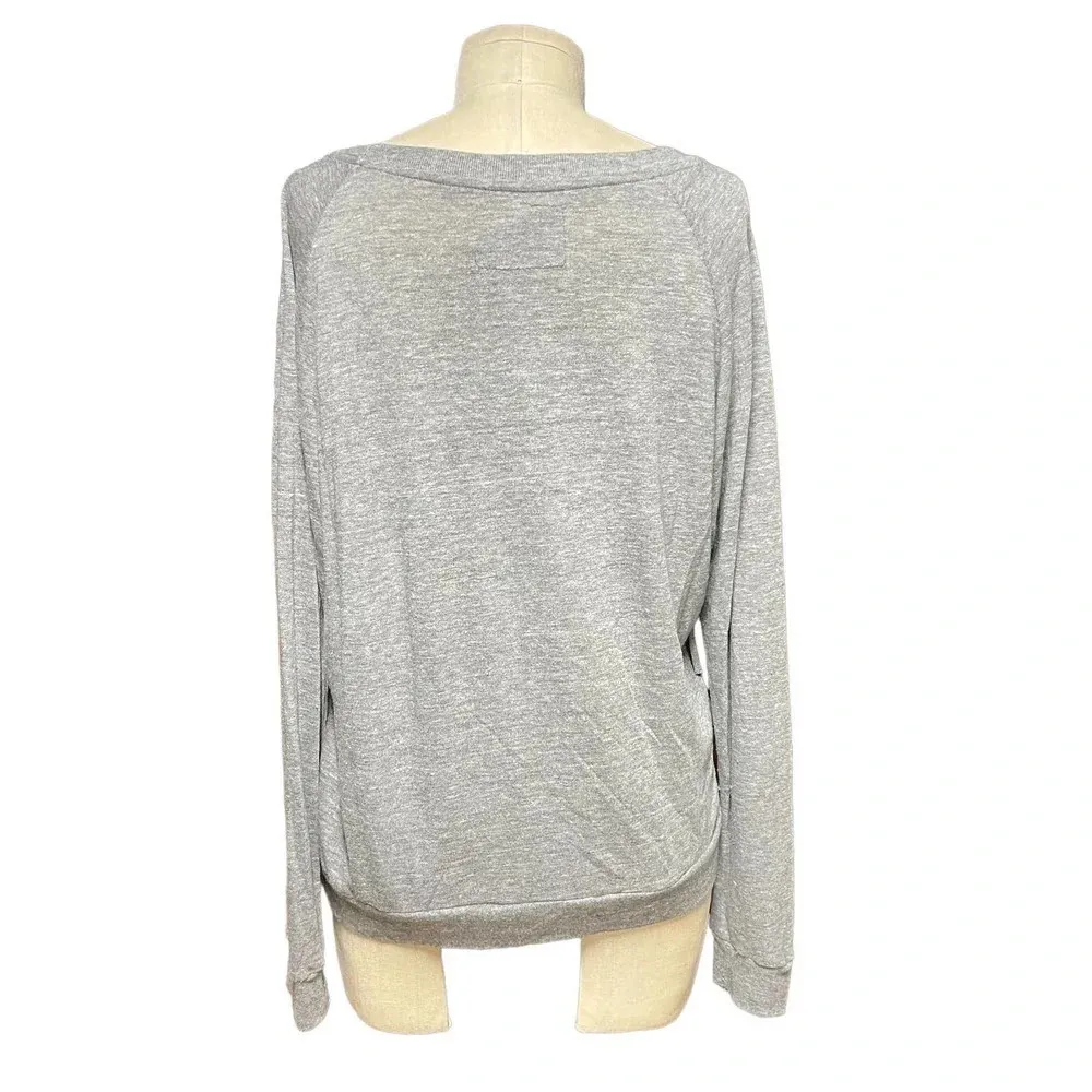 Nation LTD‎ Heather Gray Pullover Fringe Long Sleeve Top Size Small - Image 6