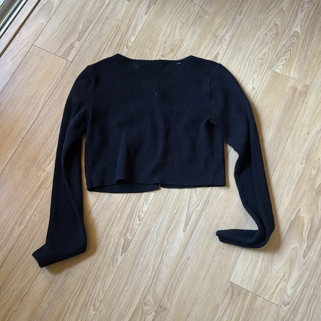 Brandy Melville Black Knit Cardigan - Image 3