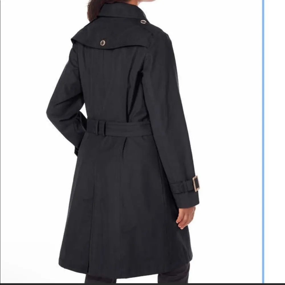 Pendleton Black Waterproof Longline Belted Trench Coat Jacket Size Small NWT - Image 2