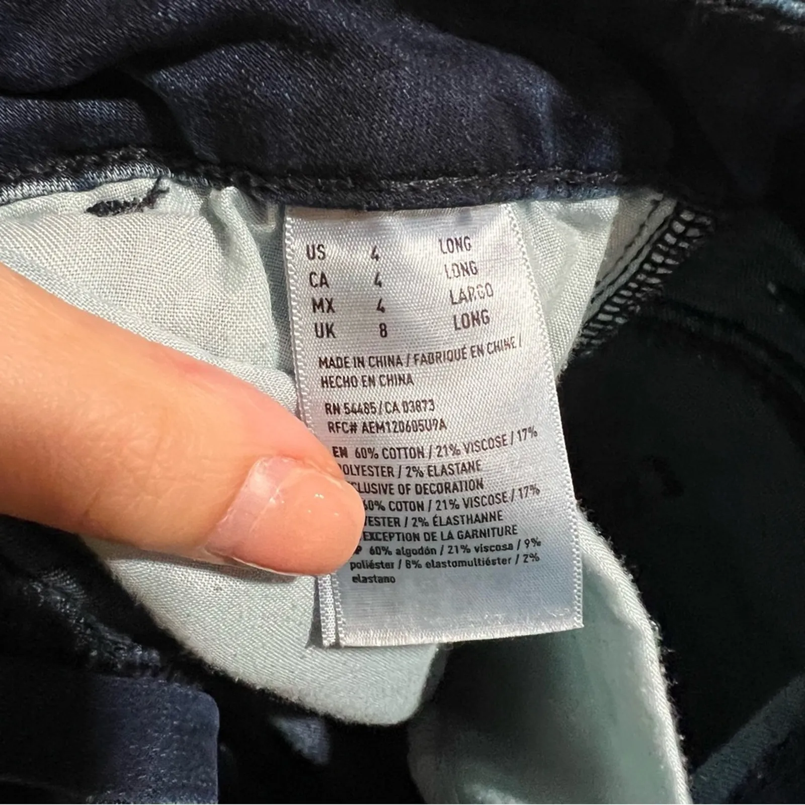 American Eagle AEO denim blue highest rise jegging 4 long - Image 4