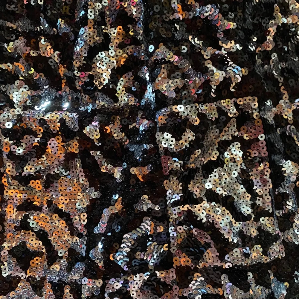 Parabola Sequin Mini Skirt Black - Image 7