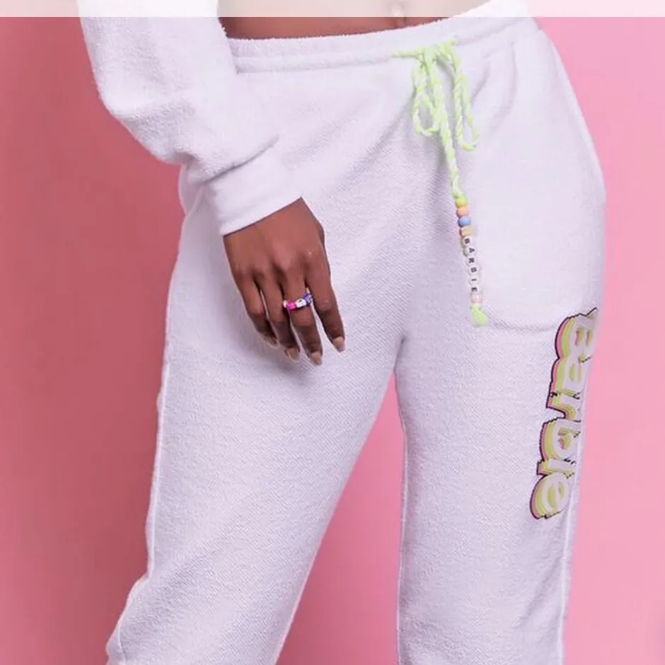 BARBIE LIMITED EDITION WHITE GRAPHIC JOGGERS Size undefined - Image 4