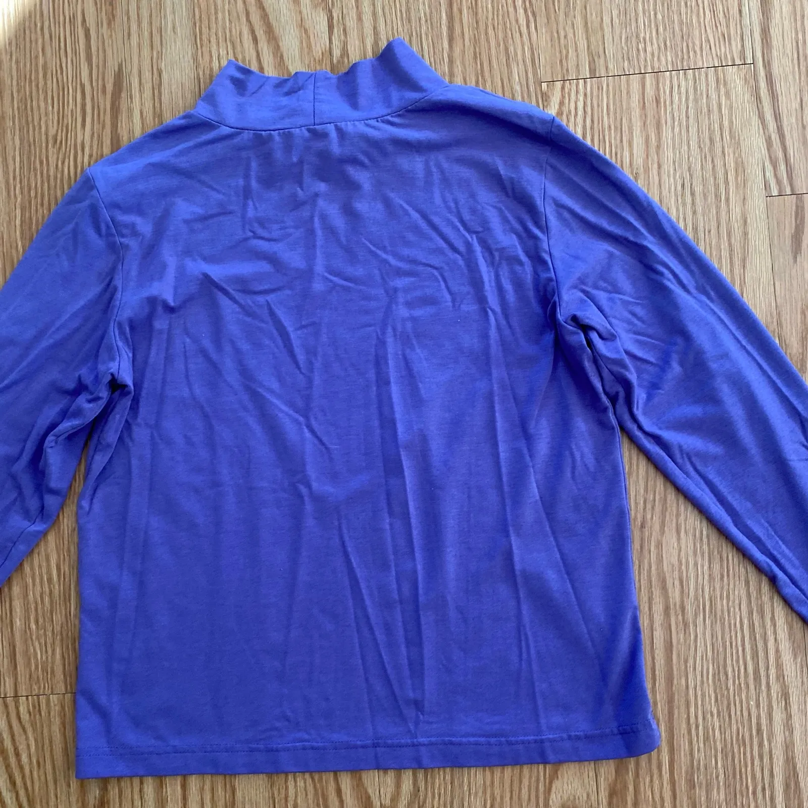 Vintage Y2K Purple Long Sleeve Pullover Turtleneck Top Womens Small - Image 8