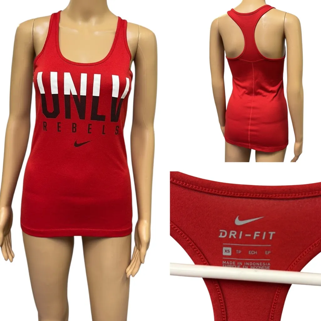 UNLV Rebels Nike Dri Fit Red Racerback Tank Top Womens XS - Image 2