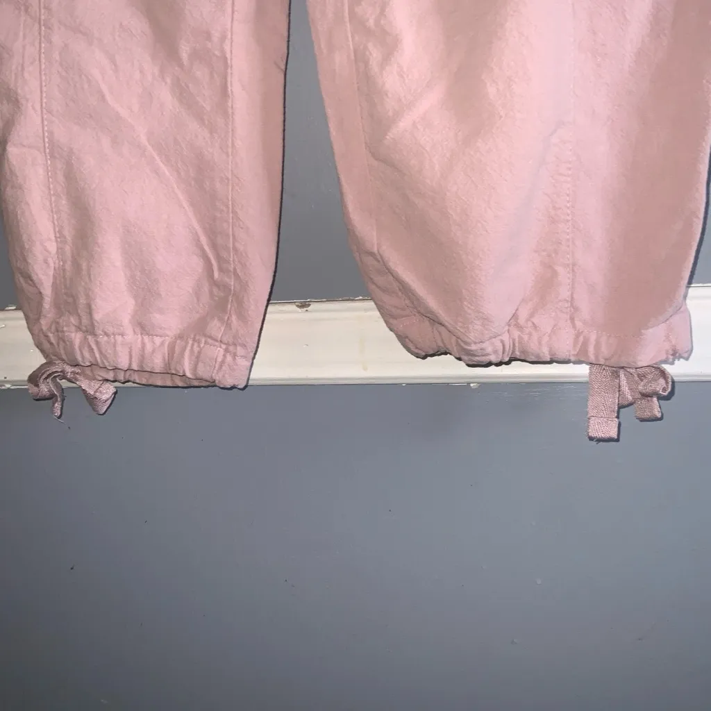 Rachel Paige Women's Pink Cotton Cargo Drawstring Ankle Drawstring Waist Pant XS - Image 5