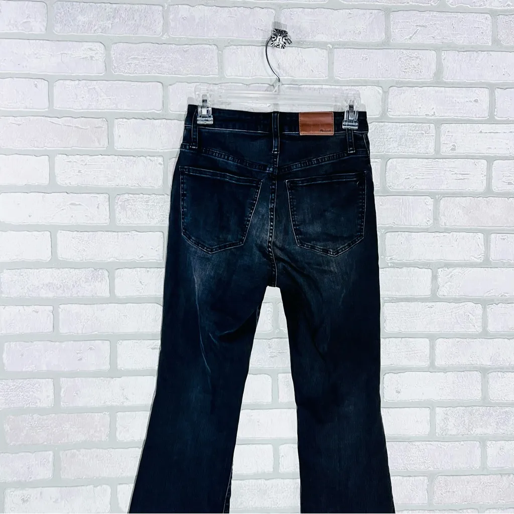 Madewell Curvy Cali-Demi Boot Jeans in Berkeley Black Chewed Hem Edition Size 26 - Image 10