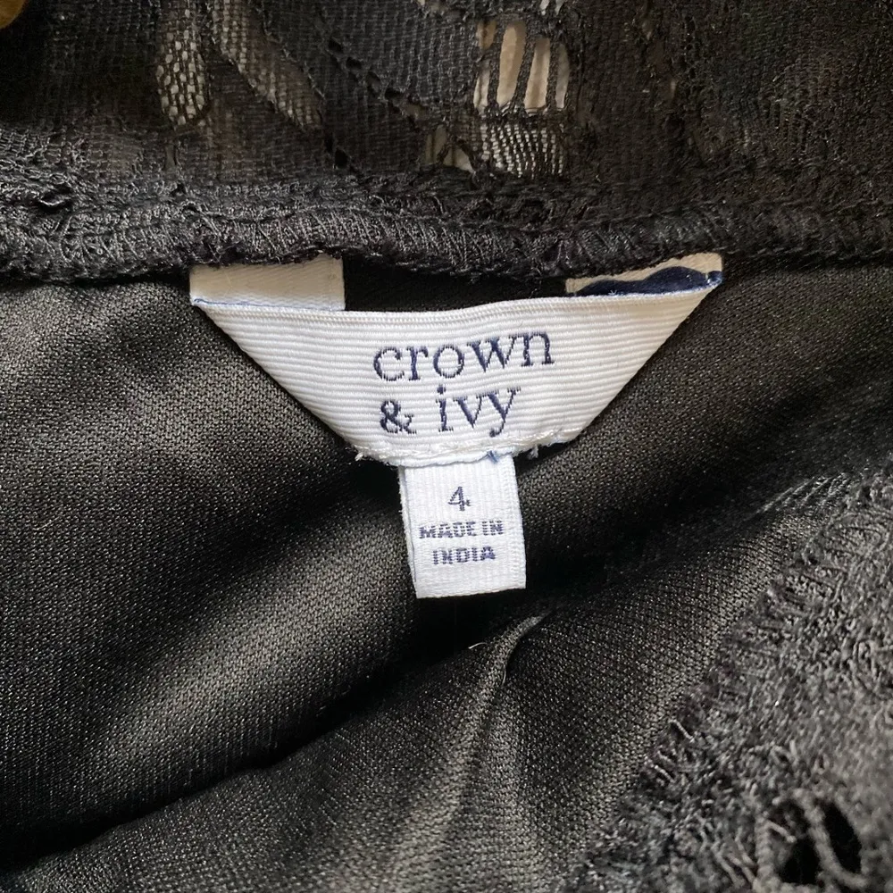Crown and Ivy black lace dress, NWT - Image 6