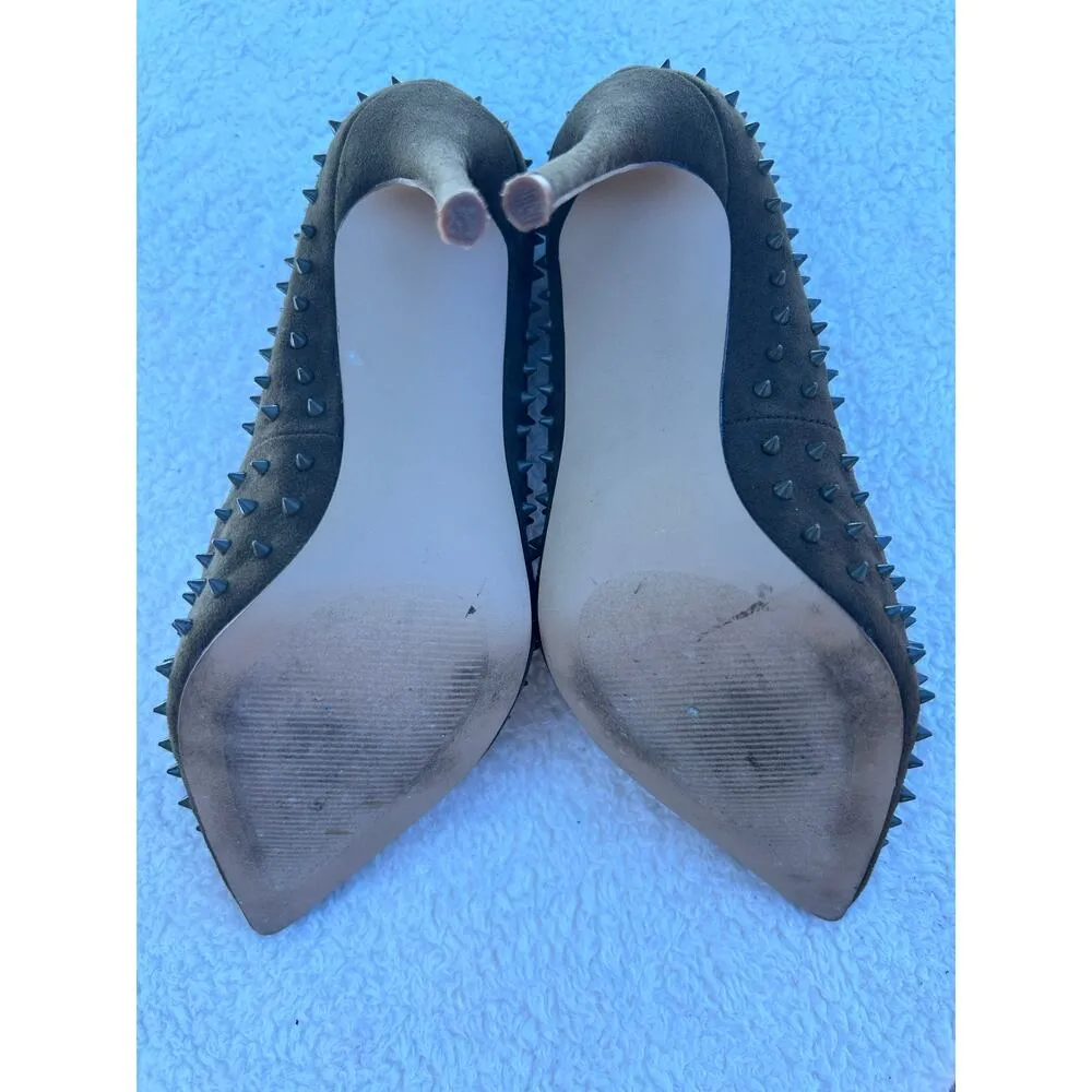 Steve Madden  Studded Dark Green Heels Size 7 - Image 3