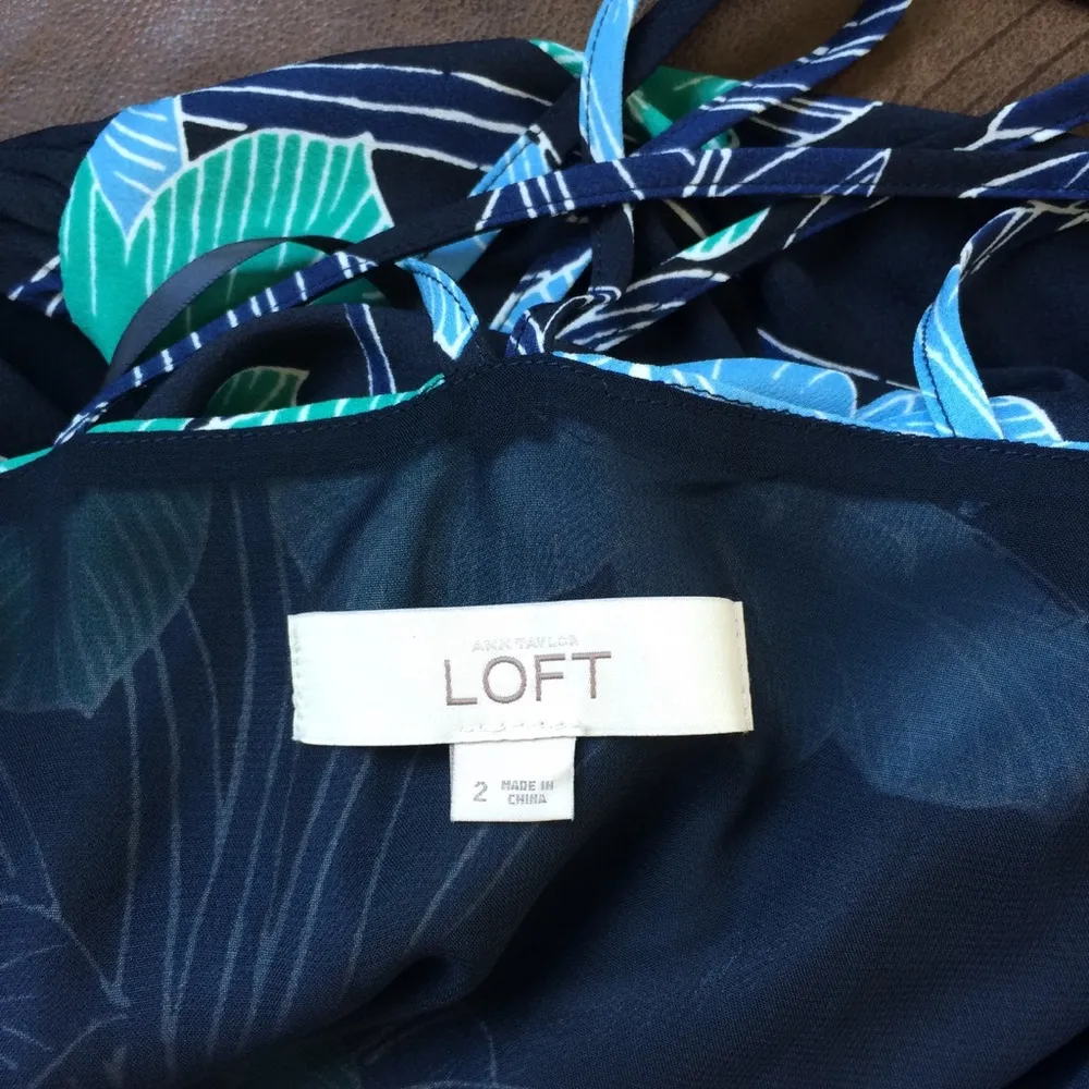 Floral Tiered Maxi Crisscross Straps Loft Dress - Image 3