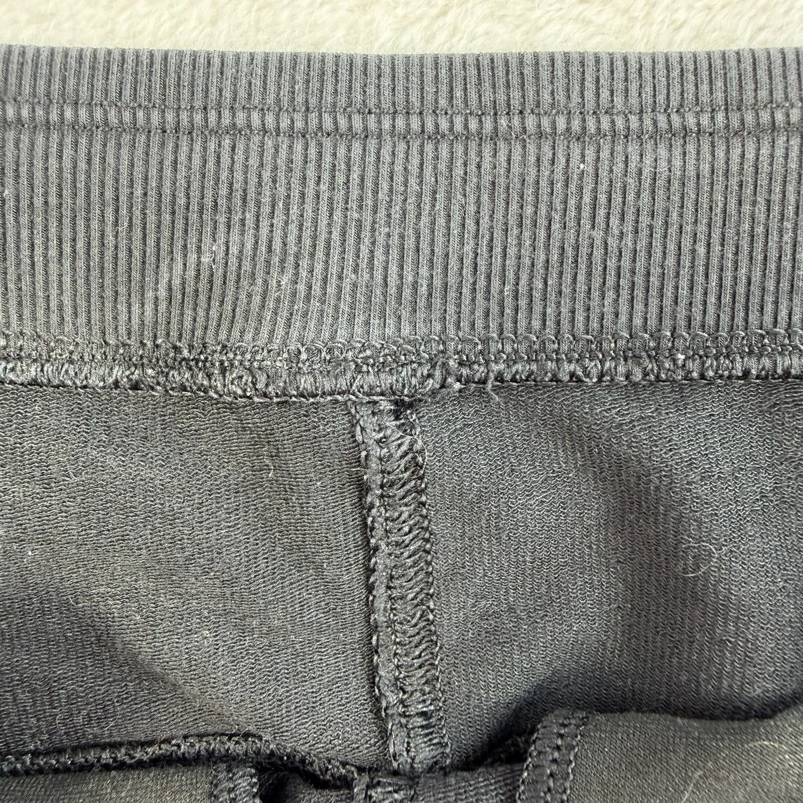 Lululemon Sz 8 Every Moment Pants 26" Black French Terry Travel Lounge W5BAMS - Image 7