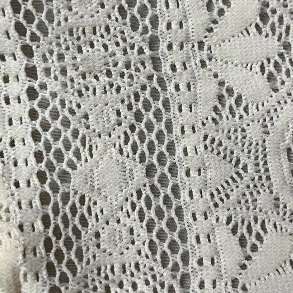 Abercrombie & Fitch Crochet Lace Mini Dress M Cream Knit Bodycon Boho Cottegecor - Image 9