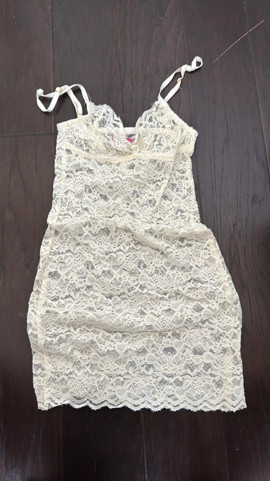 Sheer Lace Mini Dress - Image 4