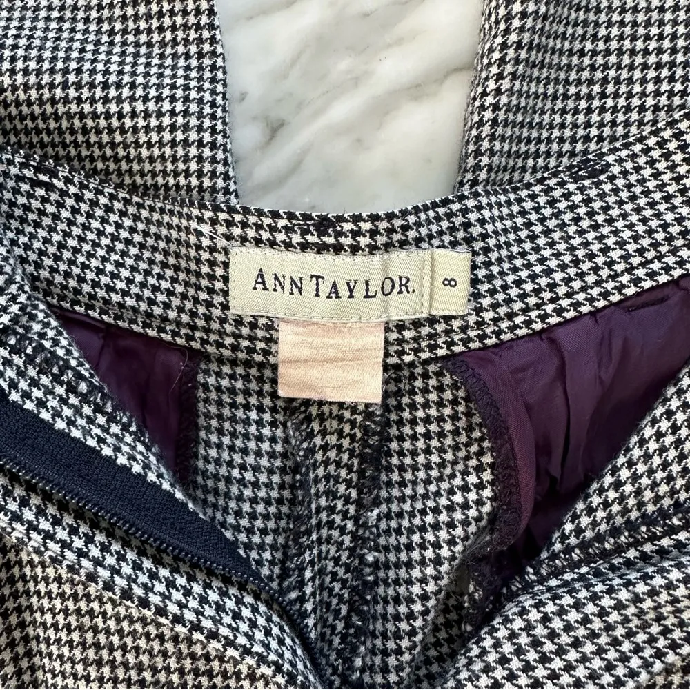 Vintage Ann Taylor Houndstooth Wool Pants - Image 8