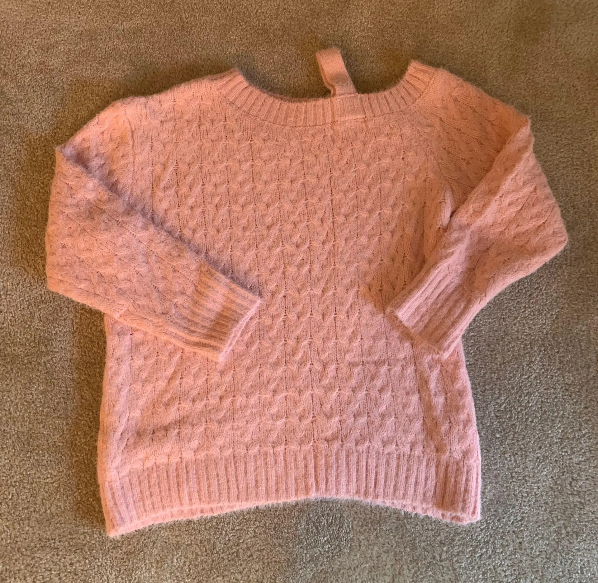 Light Pink Cold Shoulder Sweater - Image 6