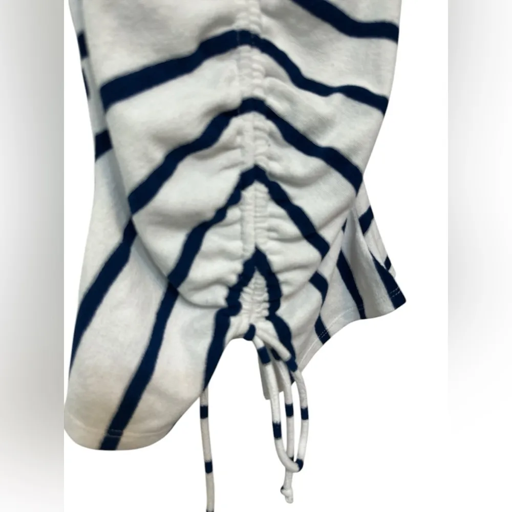 Chaser Idylewild white navy stripe terry cloth halter top NWOT - Image 4