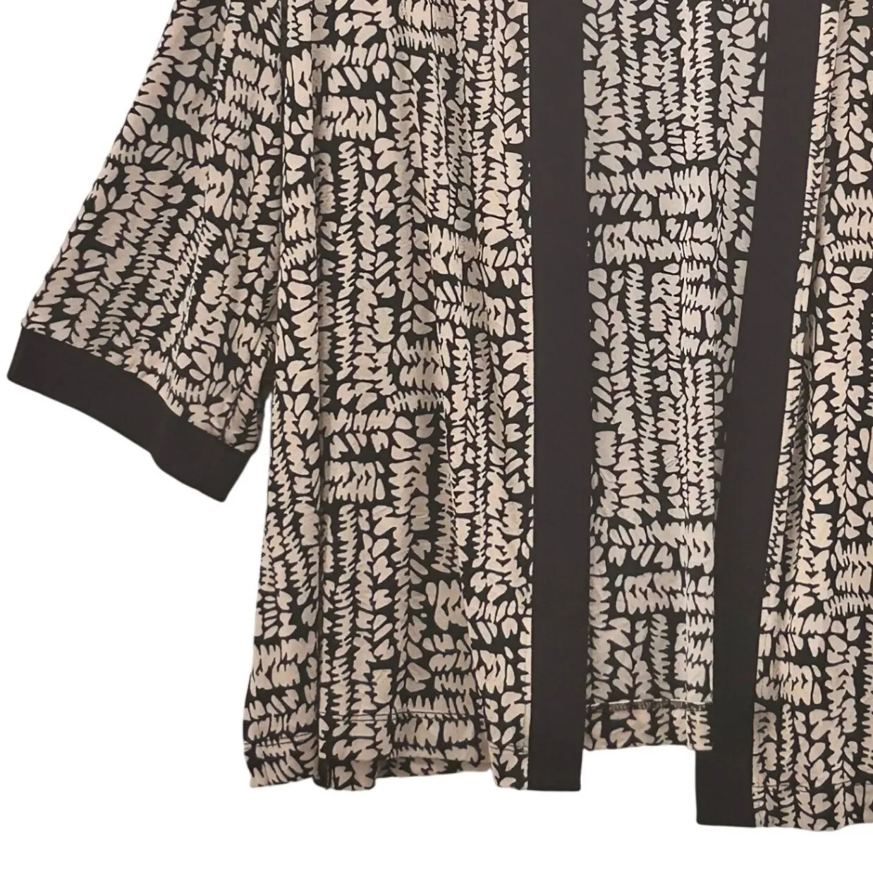 Chicos Cardigan XXL Or 4 Kimono Open Front Geometric Boho Cover Up Artsy Stretch - Image 4