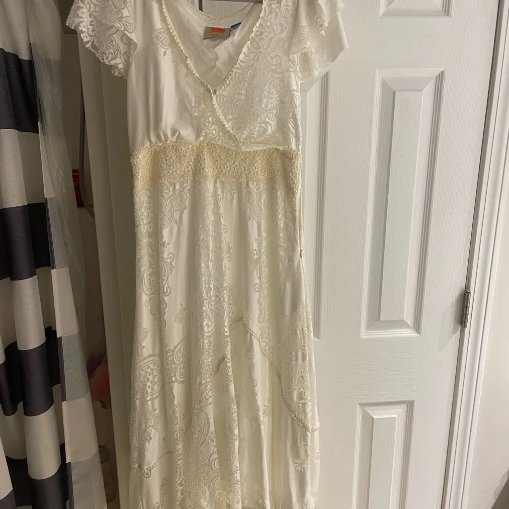 FARM Rio Getty White Lace Maxi Dress XS Petite - Image 5