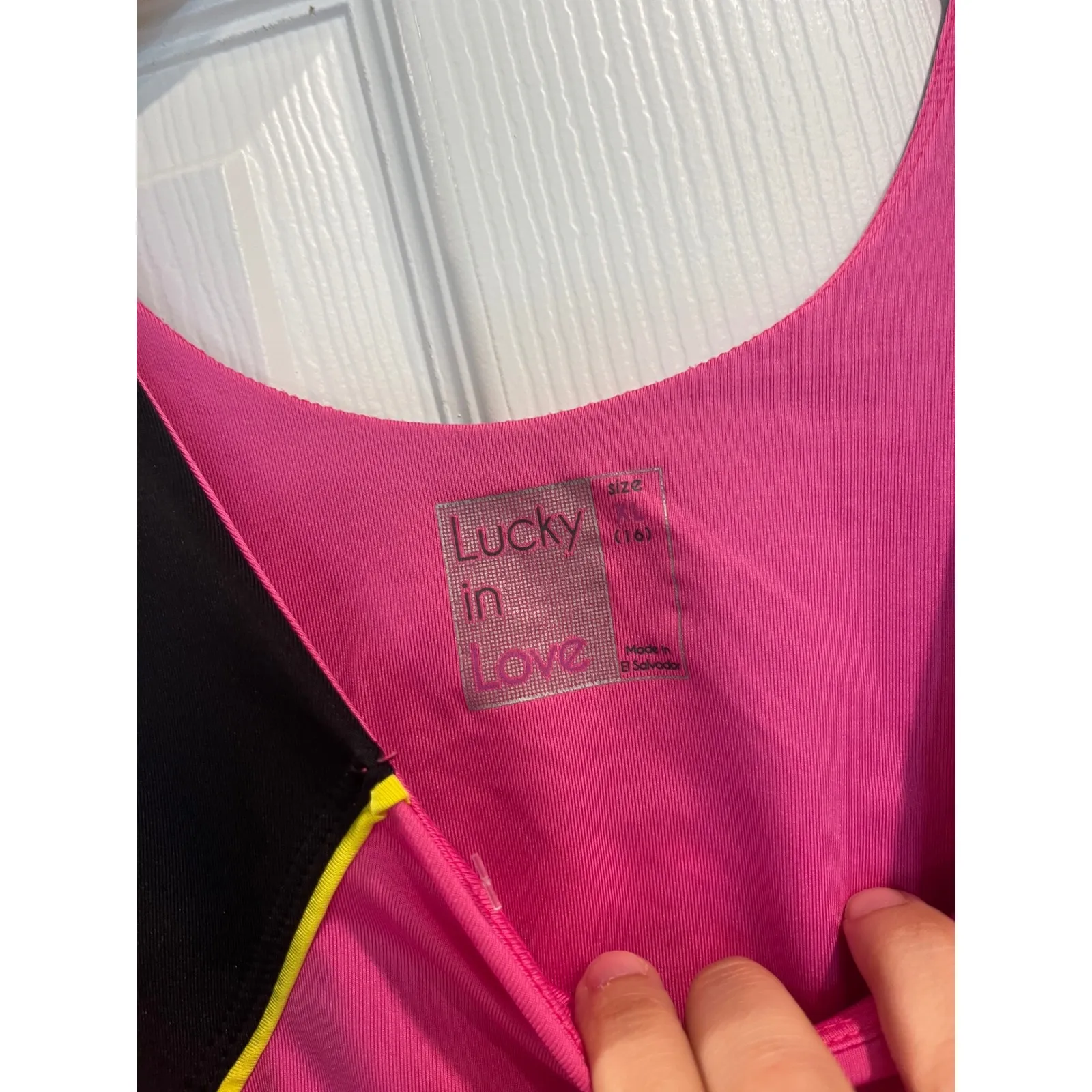 Lucky in‎ love tank pink Bkack XL golf tennis - Image 3
