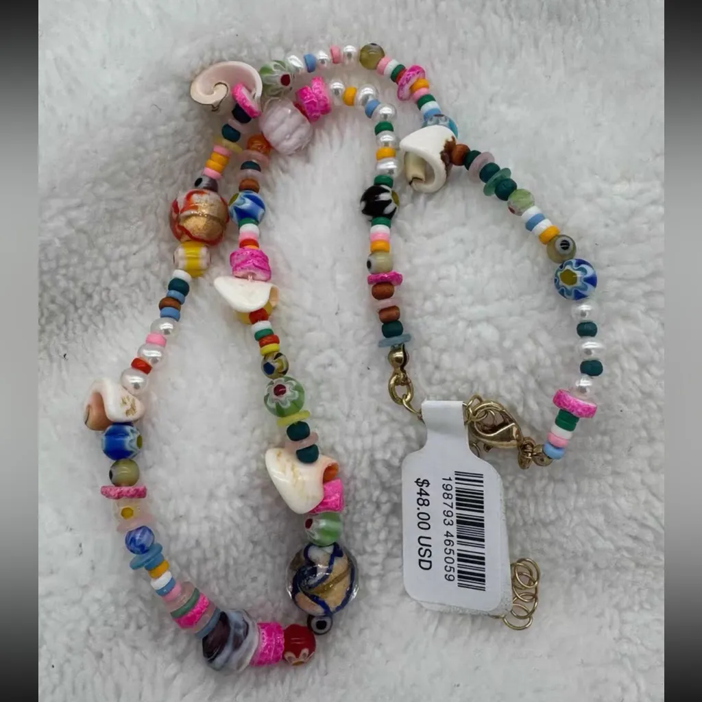 Free People Colorful Beaded Necklace - Image 3